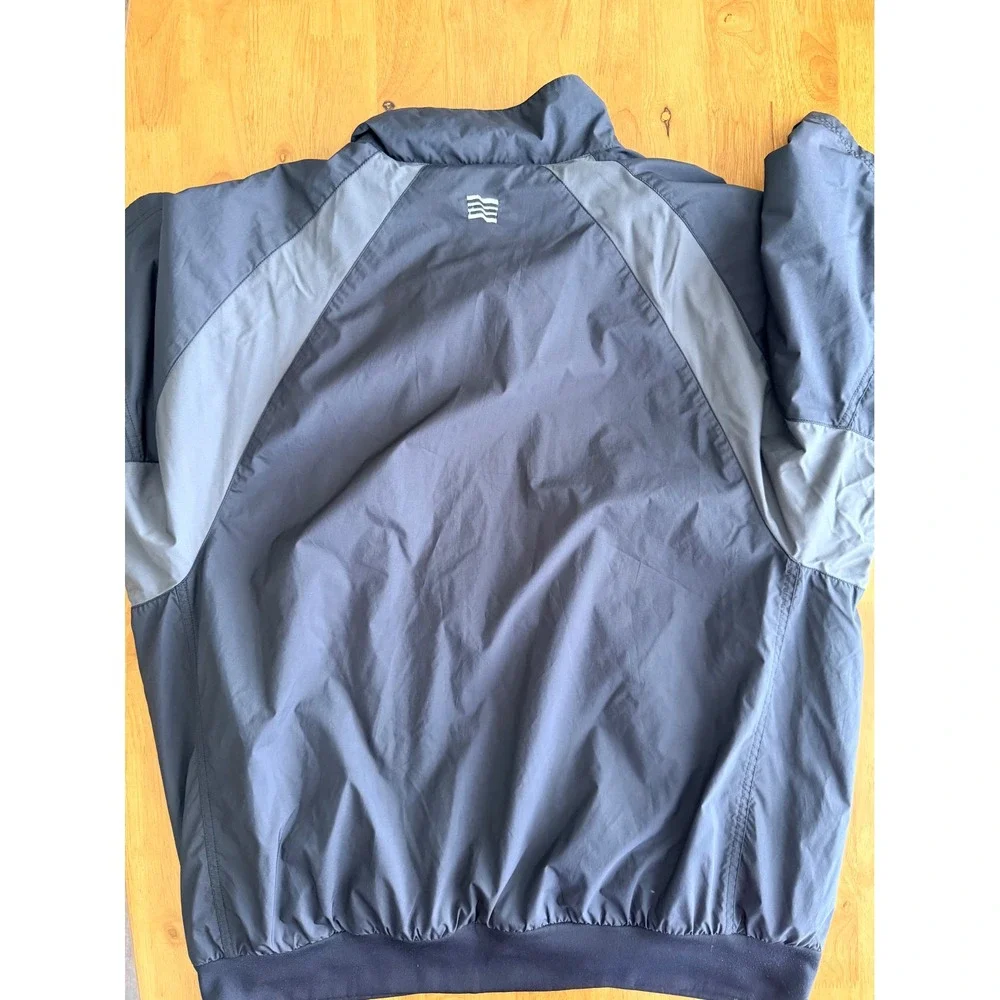 Adidas Mens Short Sleeve Windbreaker Pullover Black Grey Mock Neck‎ Golf Top